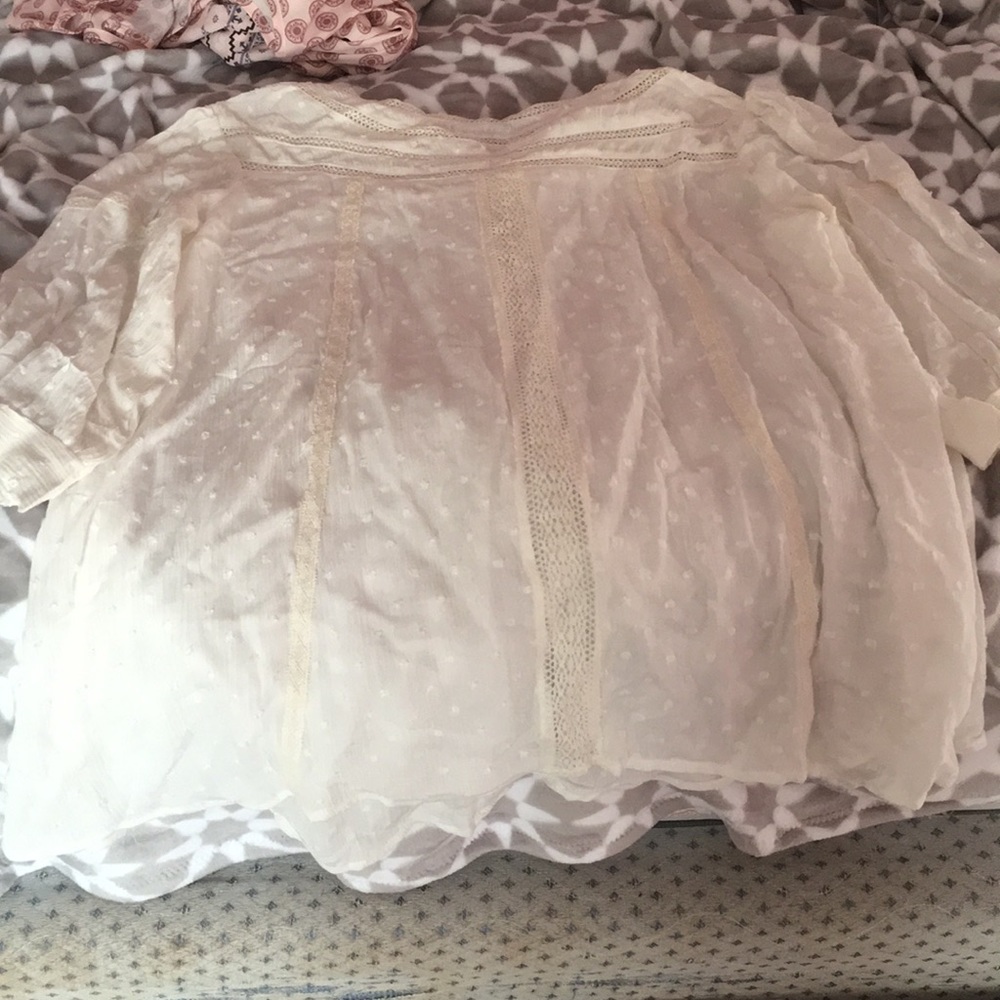 White textured shirt